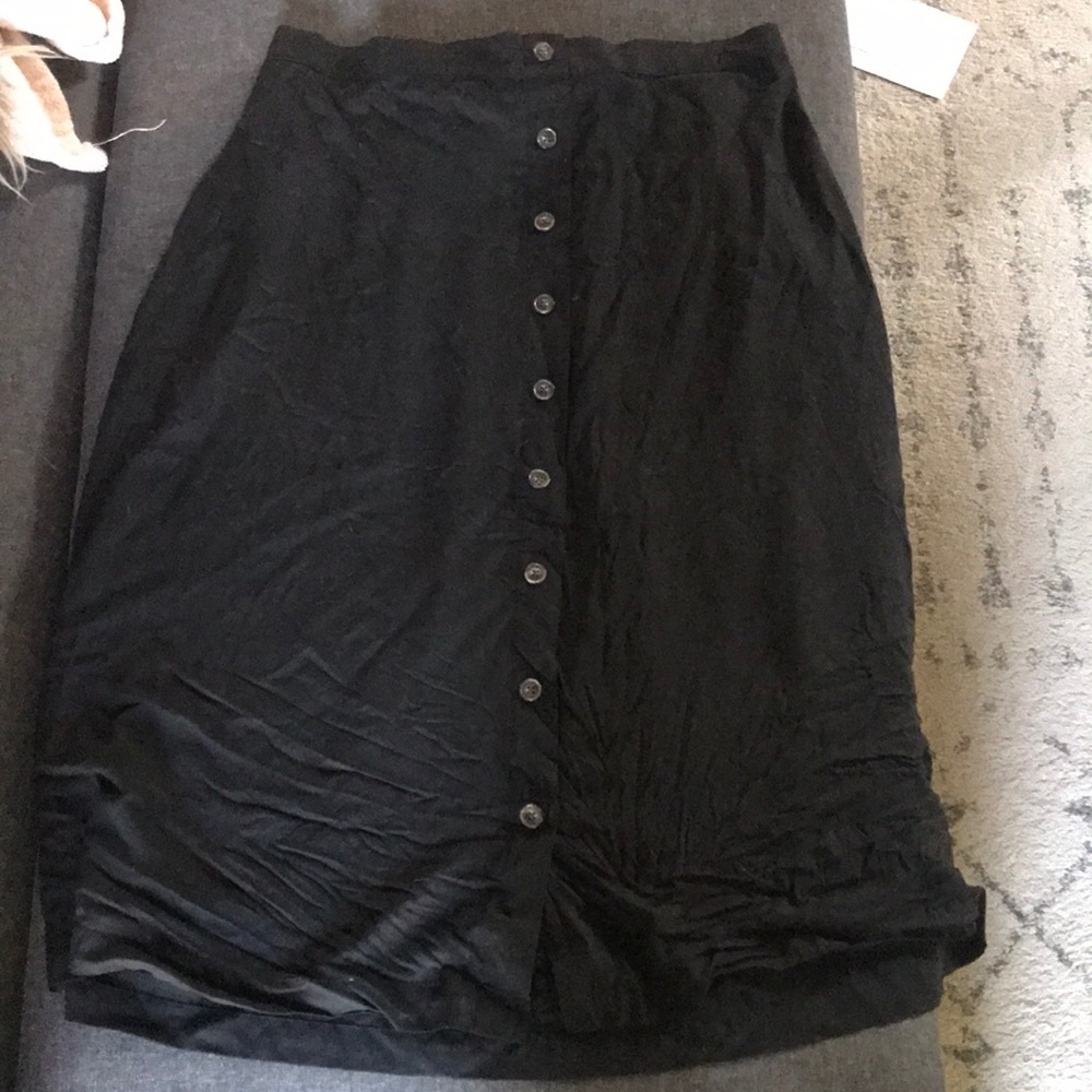 Black Linen Skirt size L